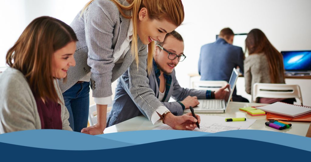 a group of business people planning a corporate event